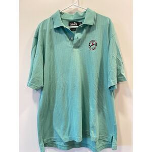 Men’s Bethpage Black 2002 US Open Golf Size M Teal Polo Shirt Ashworth GUC